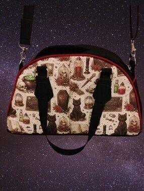 Gothic Spell Print Dome  Canvas Bowling BagWith A Crossbody Strap